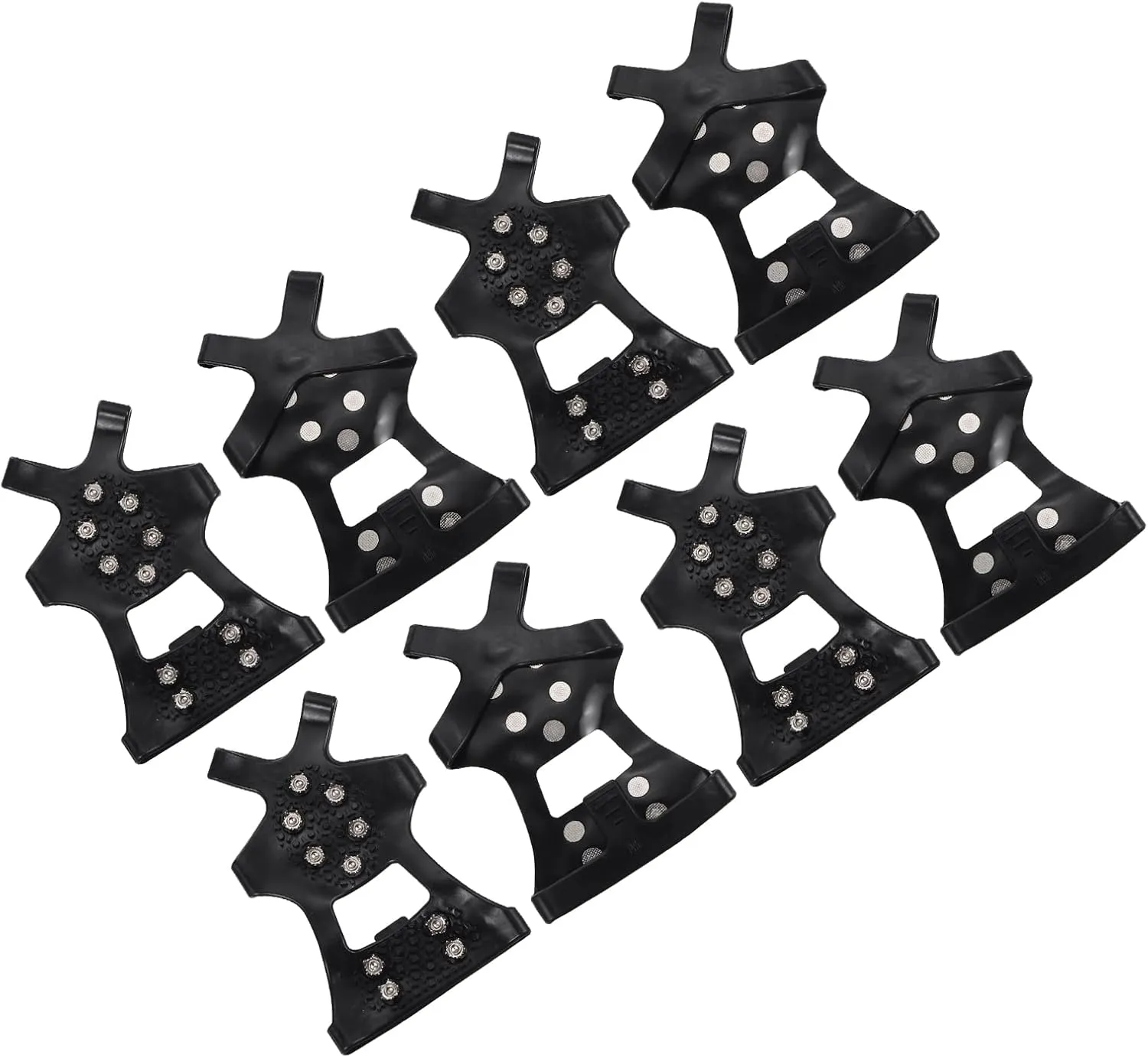 PATIKIL Non-Slip Gripper Spikes Ice Cleats Snow Grips Cleats Steel Studs Anti-Slip Traction Crampons for Hiking Climbing