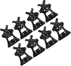 PATIKIL Non-Slip Gripper Spikes Ice Cleats Snow Grips Cleats Steel Studs Anti-Slip Traction Crampons for Hiking Climbing