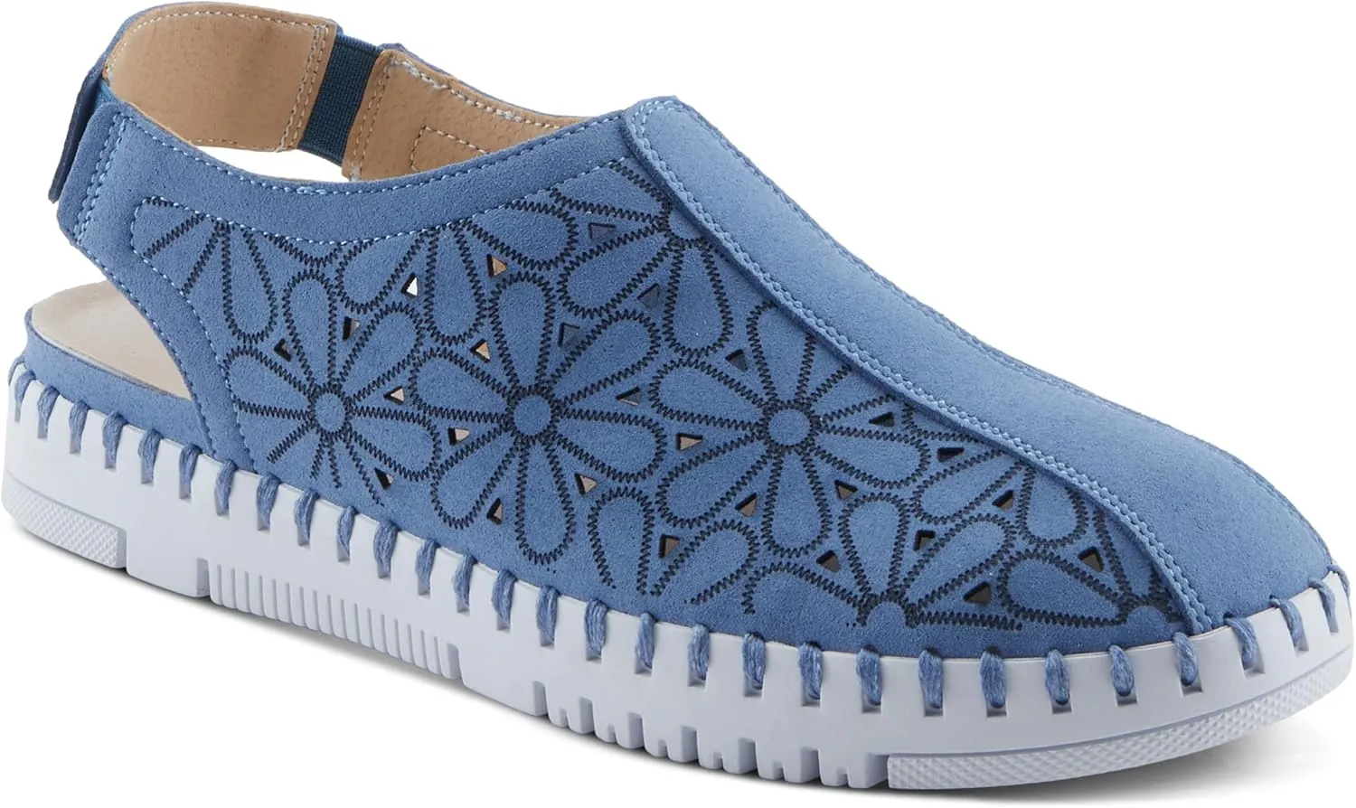 PATRIZIA Women's UNOR Slip-On Closed-Toe Slingback Shoes - Comfortable Microsuede Upper, Removable Leather Insole, 1-Inch Heel