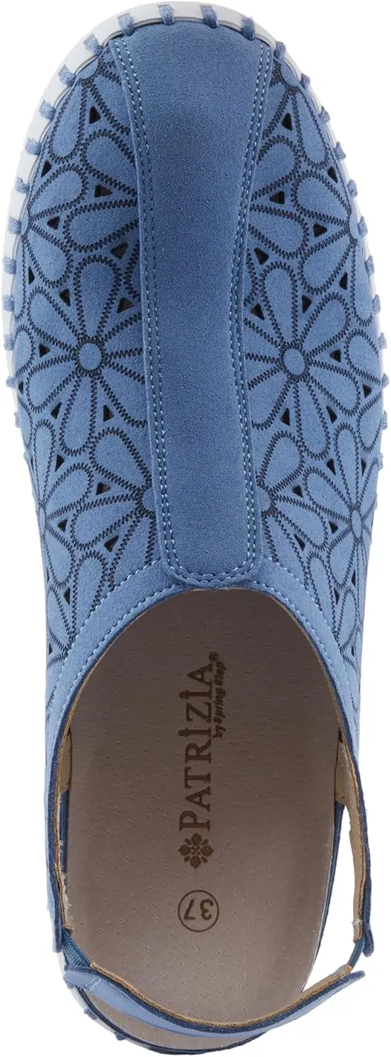 PATRIZIA Women's UNOR Slip-On Closed-Toe Slingback Shoes - Comfortable Microsuede Upper, Removable Leather Insole, 1-Inch Heel