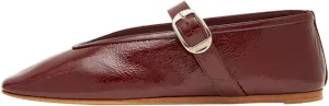 Pazzion Women's Cute Easy Buckle Strap Mary Jane Flats Closed Rounded Toe V Cut Flat Shoes for School Ballroom Dress Size 4-16 US