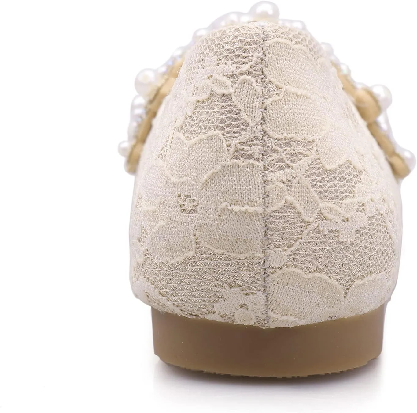 Pearl Decoration Women's Flat Bottom Pointed Toe One Step Flat Bottom Flat Bottom Shoes