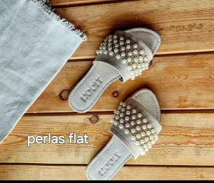 Pearl Luxe Slides - Beige