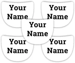 Personalized Waterproof Scuff-Proof Insole Shoe Labels (Plain Theme)