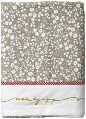 Pip Studio Home 60-Inch by 98-Inch Lovely Branches Table Cloth, Khaki