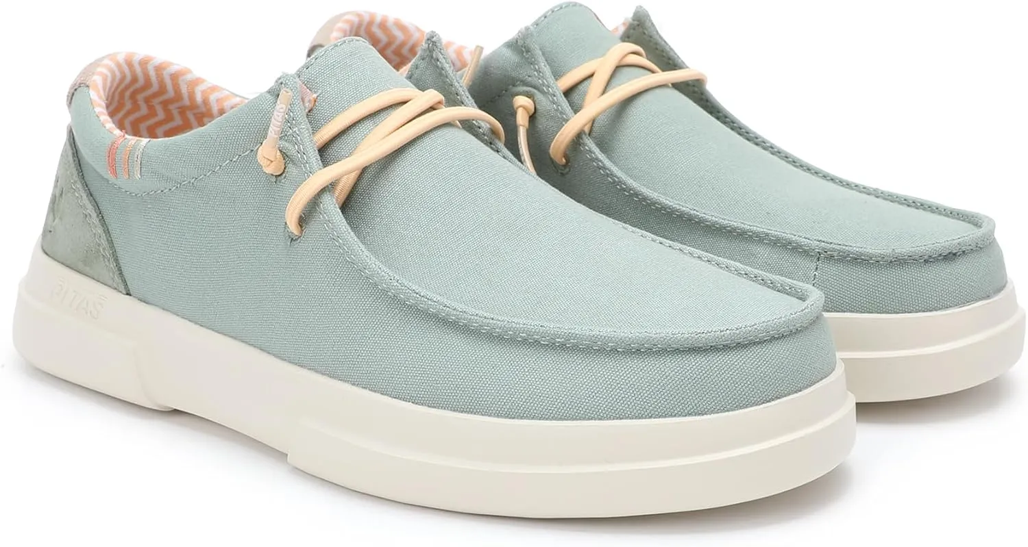 PITAS Sirmione Loafers for Women | Comfortable Casual Shoes | Women’s Ultralight Slip-On Shoes | Green