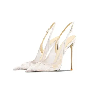 Pointed Lace Mesh Breathable Women's Sandals