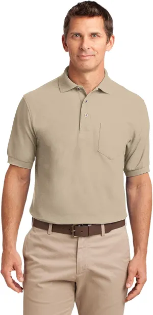 Port Authority K500LSP L-Sleeve Silk Touch Polo with Pocket