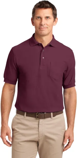 Port Authority K500LSP L-Sleeve Silk Touch Polo with Pocket