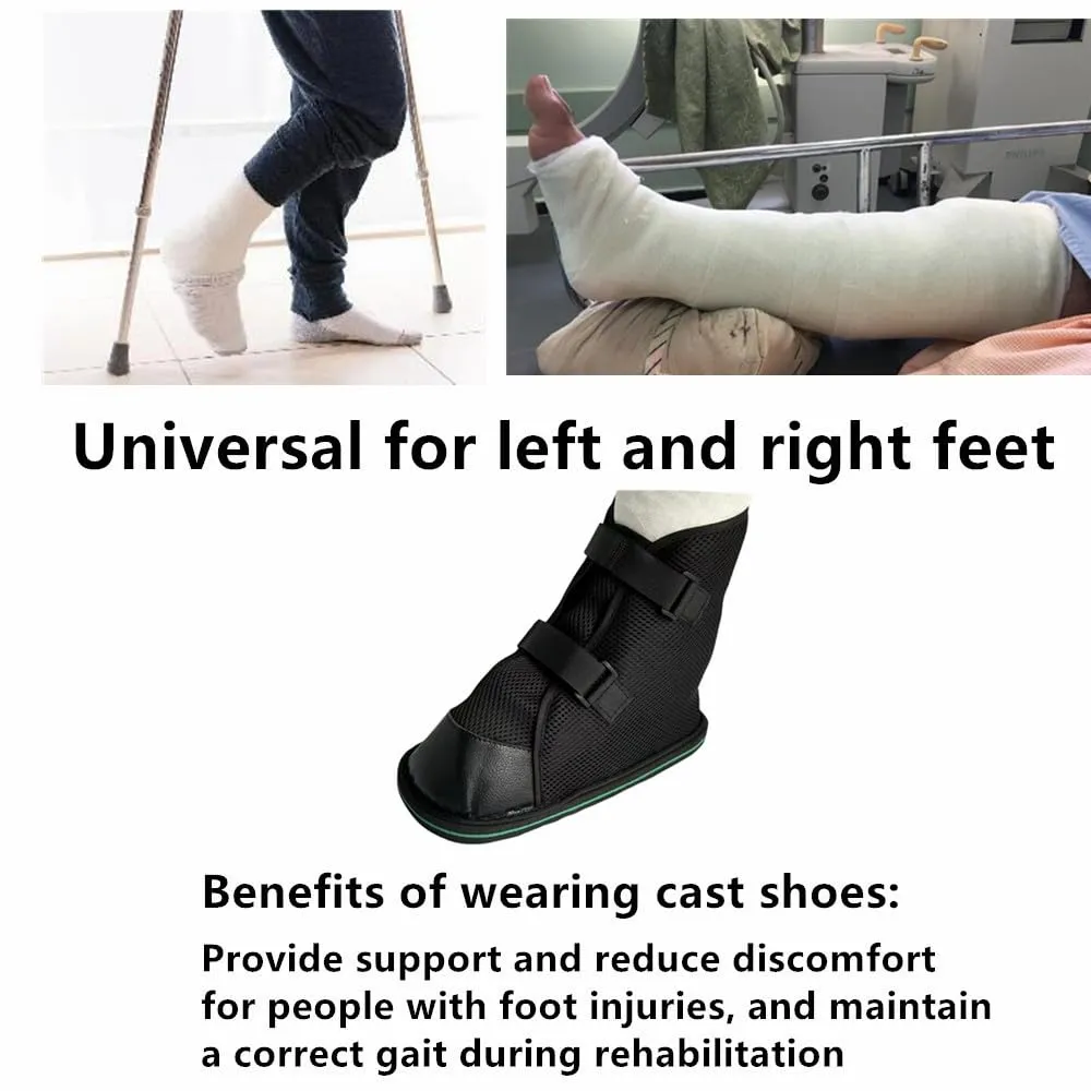 Post-op Shoe, Medical Boot, Adjustable Walking Shoe with Magic Sticks, Recovery Shoe for Post-surgery,Broken Foot or Toe, Unisex, Easy to Wear, for Summer (M)