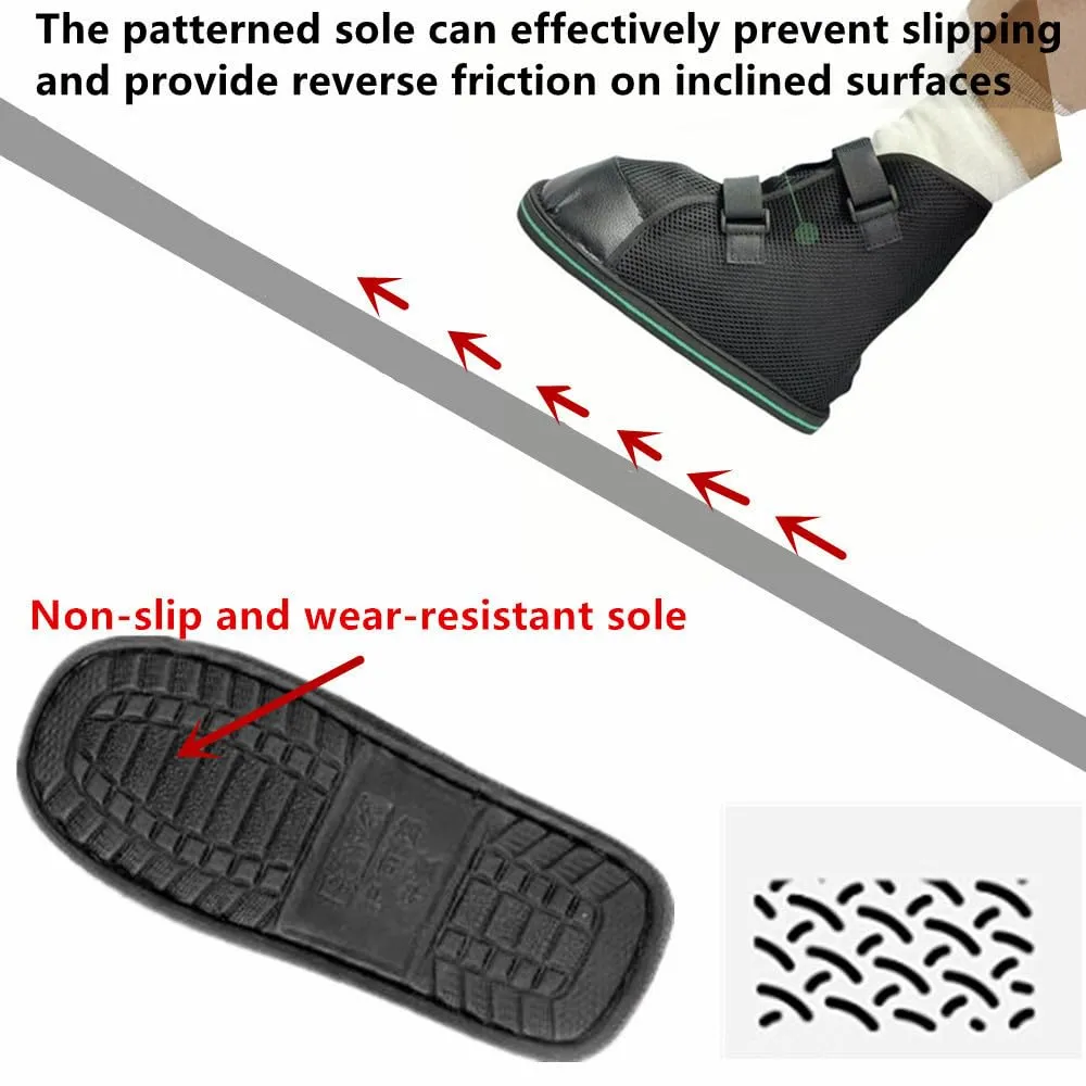 Post-op Shoe, Medical Boot, Adjustable Walking Shoe with Magic Sticks, Recovery Shoe for Post-surgery,Broken Foot or Toe, Unisex, Easy to Wear, for Summer (M)