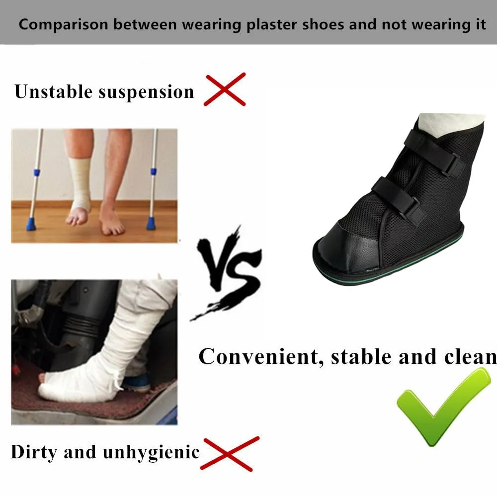 Post-op Shoe, Medical Boot, Adjustable Walking Shoe with Magic Sticks, Recovery Shoe for Post-surgery,Broken Foot or Toe, Unisex, Easy to Wear, for Summer (M)