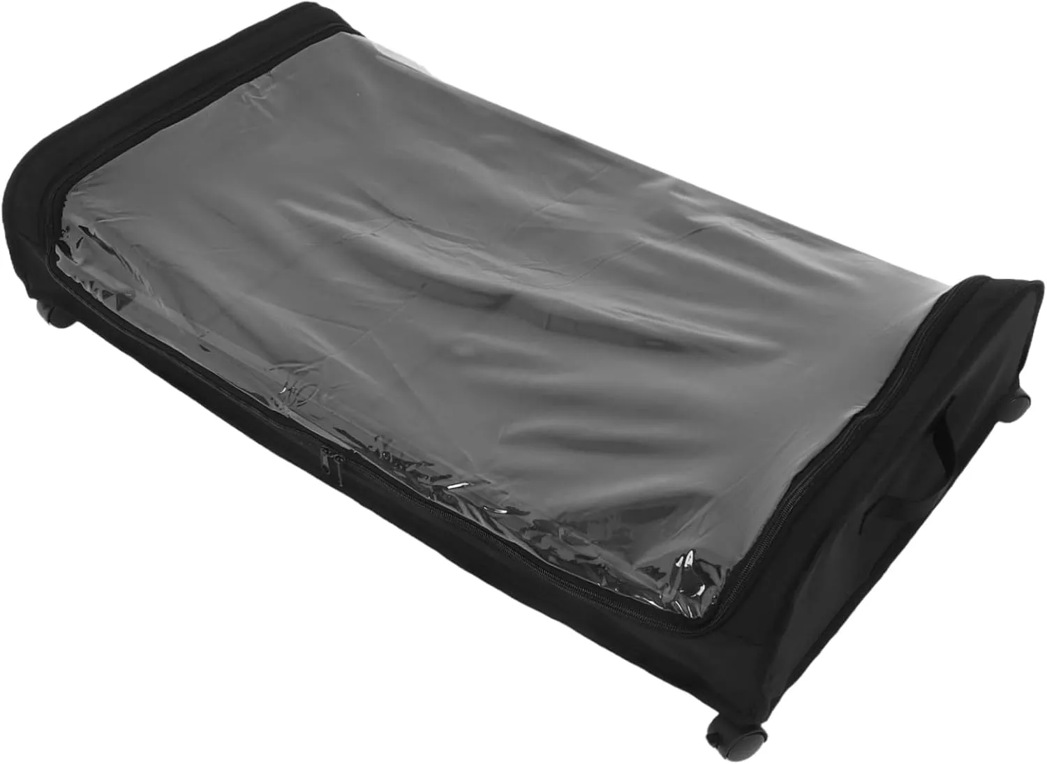 PRETYZOOM Under Bed Storage Organizer with Wheels Multi Purpose Bedroom Bin for Clothes Shoes Easy Assembly Smooth Mobility Versatile Use with Window