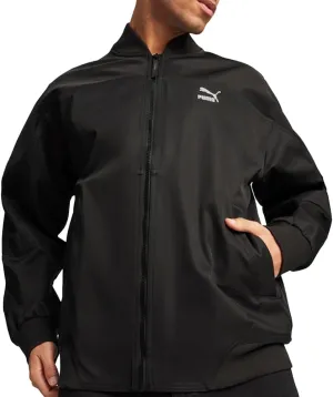 PUMA Mens Classics Seasonal Bomber Jacket Athletic Outerwear Casual Bomber Pockets - Black - Size M