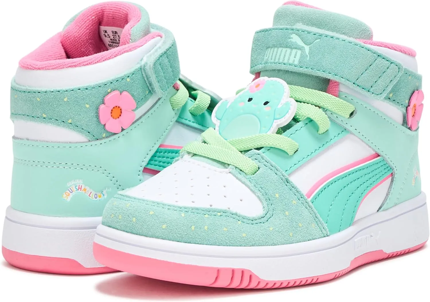 PUMA Unisex-Child Rebound Layup Mid Squishmallows Hook and Loop Shoes Sneaker