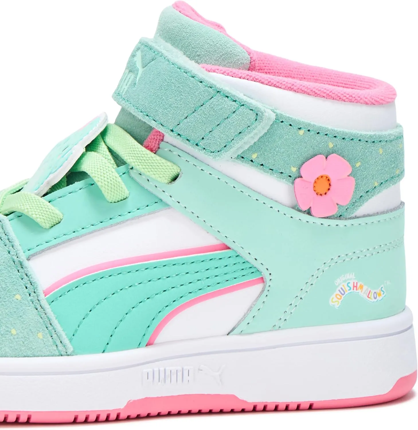 PUMA Unisex-Child Rebound Layup Mid Squishmallows Hook and Loop Shoes Sneaker