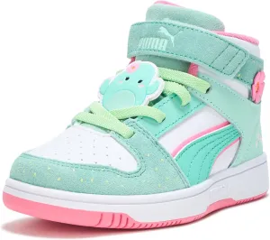 PUMA Unisex-Child Rebound Layup Mid Squishmallows Hook and Loop Shoes Sneaker