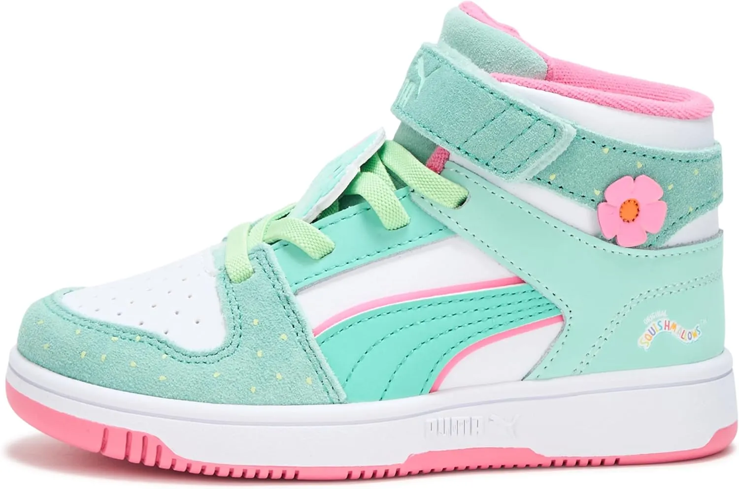 PUMA Unisex-Child Rebound Layup Mid Squishmallows Hook and Loop Shoes Sneaker