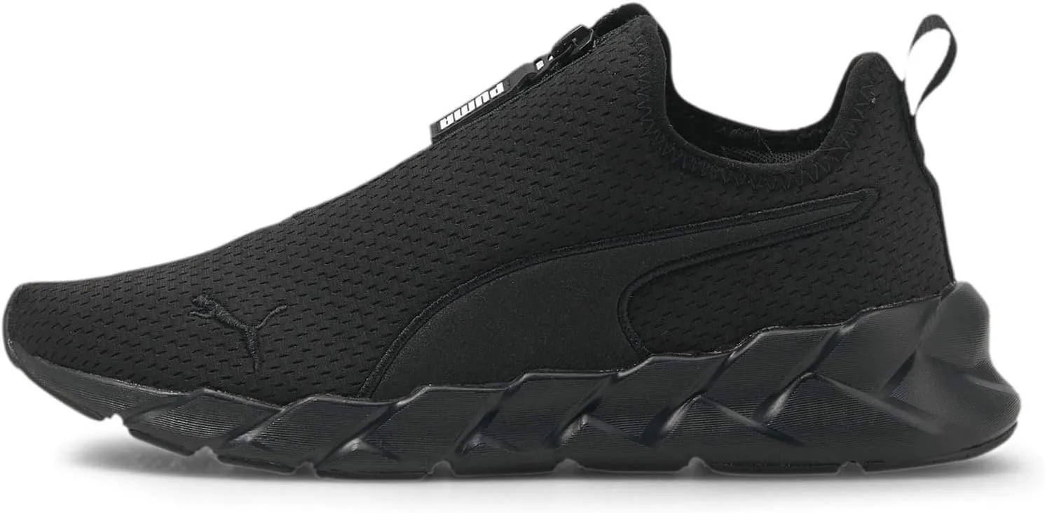 Puma Womens Weave Zip Slip On Training Sneakers Shoes - Black