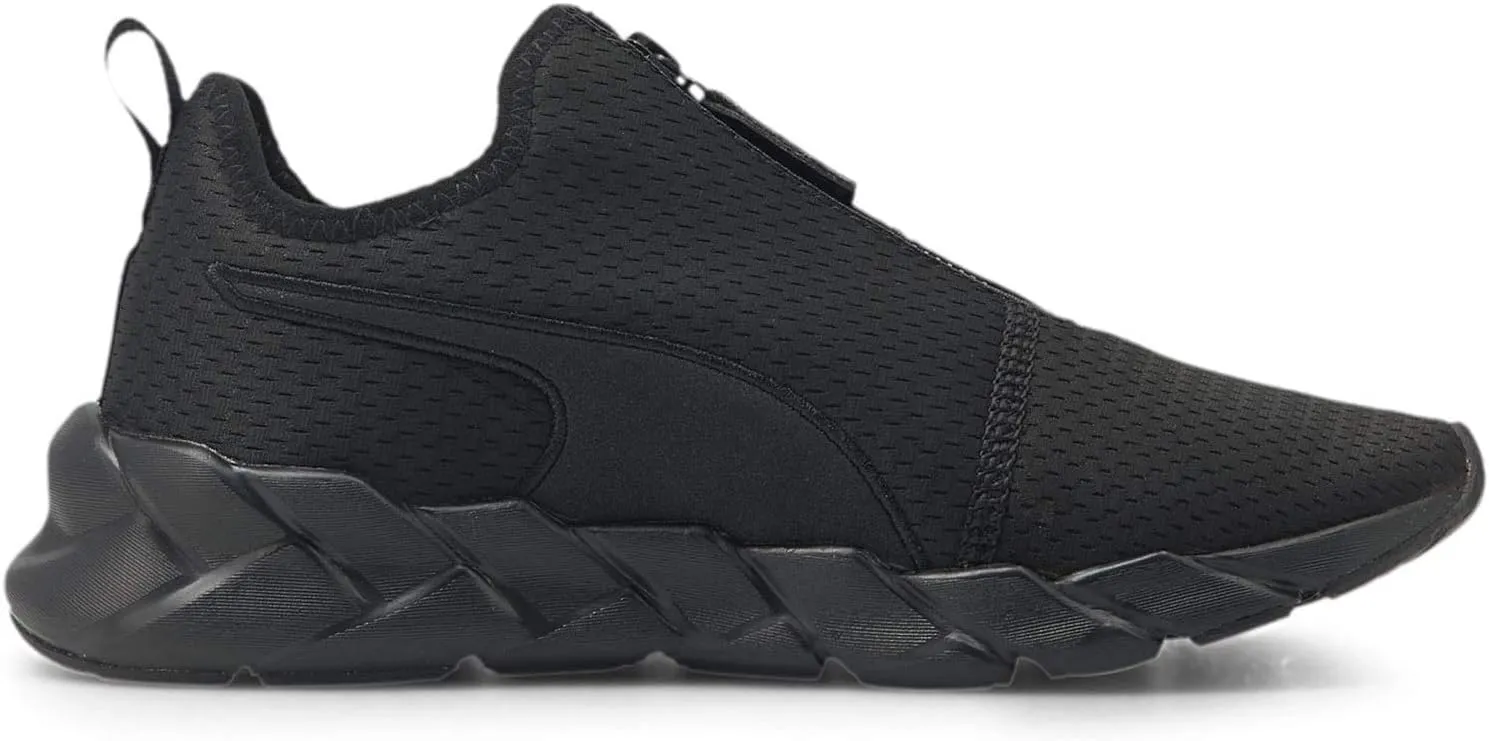 Puma Womens Weave Zip Slip On Training Sneakers Shoes - Black