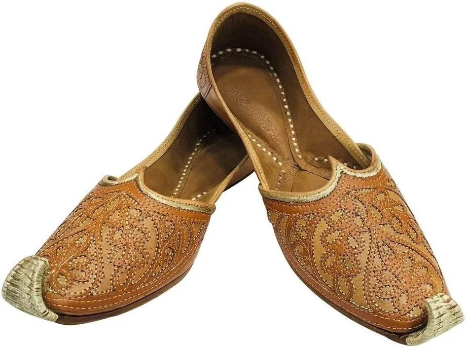 Punjabi Tan Jutti for Men's Khussa Shoes Indian Mojari Pakistani Shoes Ethnic Shoes