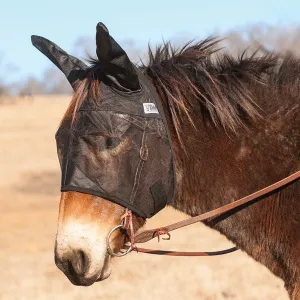 Quiet Ride Fly Mask with Mule Ears, Black, Draft