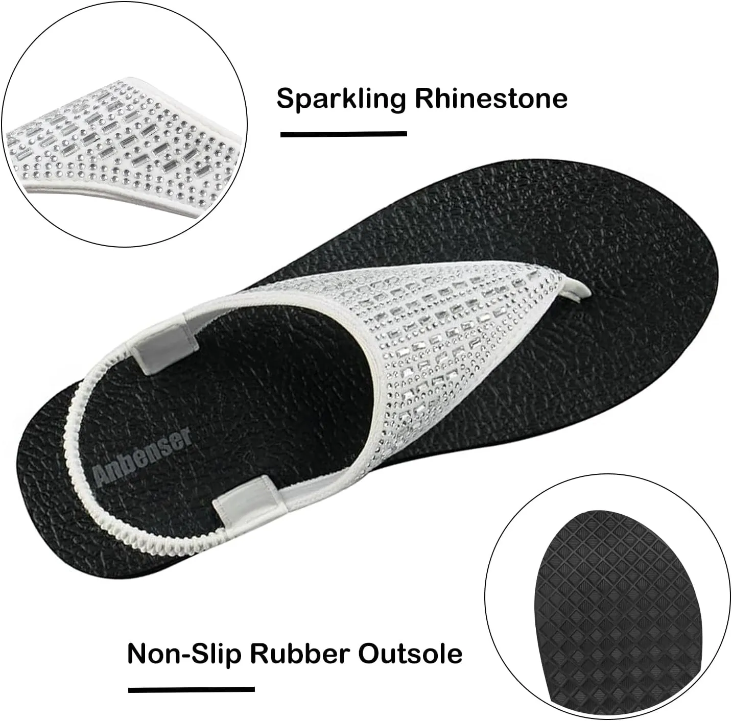 Ranberone Women's Yoga Mat Flip Flops Casual Flat Summer Beach Sandals
