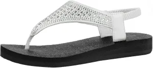 Ranberone Women's Yoga Mat Flip Flops Casual Flat Summer Beach Sandals