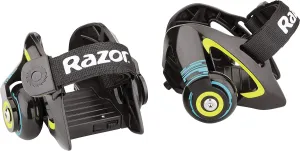 Razor Heavy Duty Jetts Heel Wheels with Spark Pads, Skid Pads, and Hook and Loop Strap for Ages 6 or Older and Supports up to 176 pounds, Green