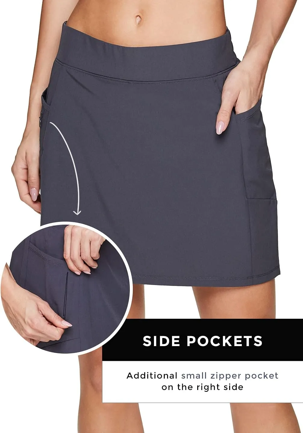RBX Active Women's Golf/Tennis Everyday Casual Athletic Skort with Bike Shorts