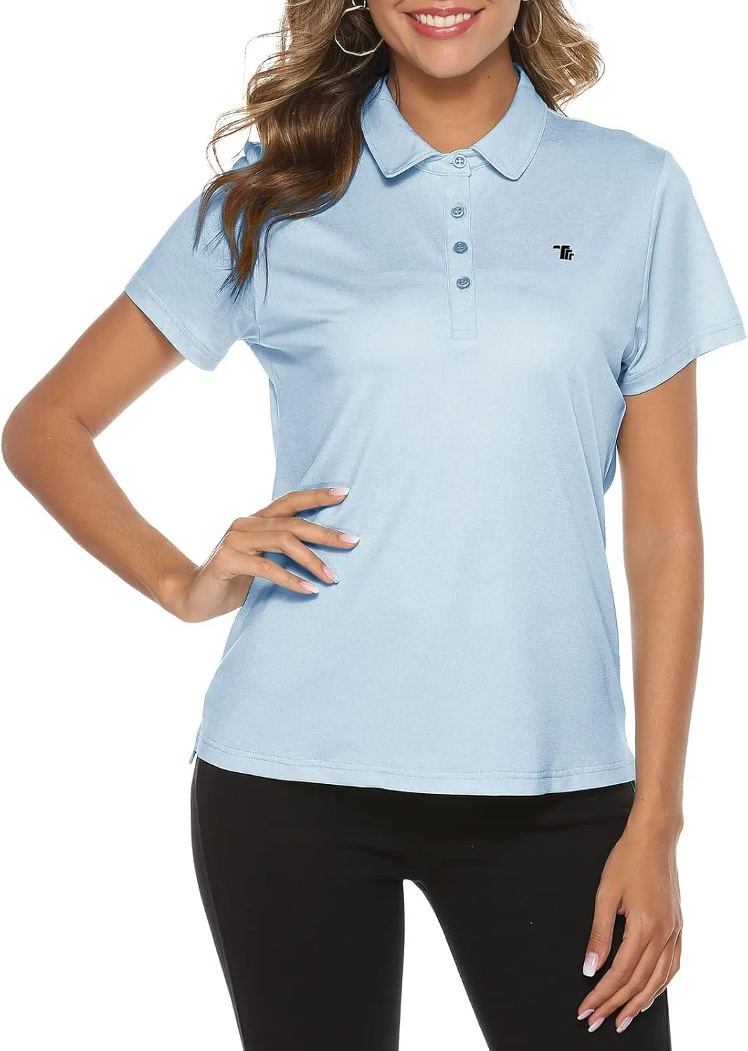 Rdruko Women's Golf Polo Shirts Short Sleeve Dry Fit Moisture Wicking Tennis Sports Casual Collared T Shirts