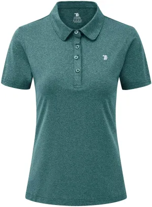 Rdruko Women's Golf Polo Shirts Short Sleeve Dry Fit Moisture Wicking Tennis Sports Casual Collared T Shirts
