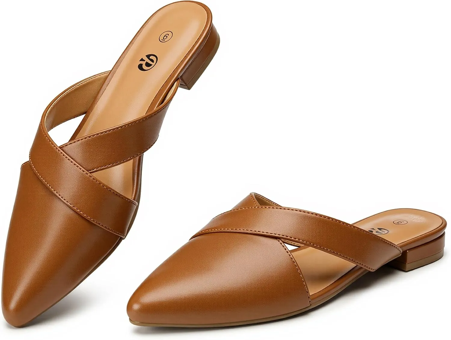 Rekayla Women’s Mules Closed Pointed Toe Backless Loafer Shoes for Women