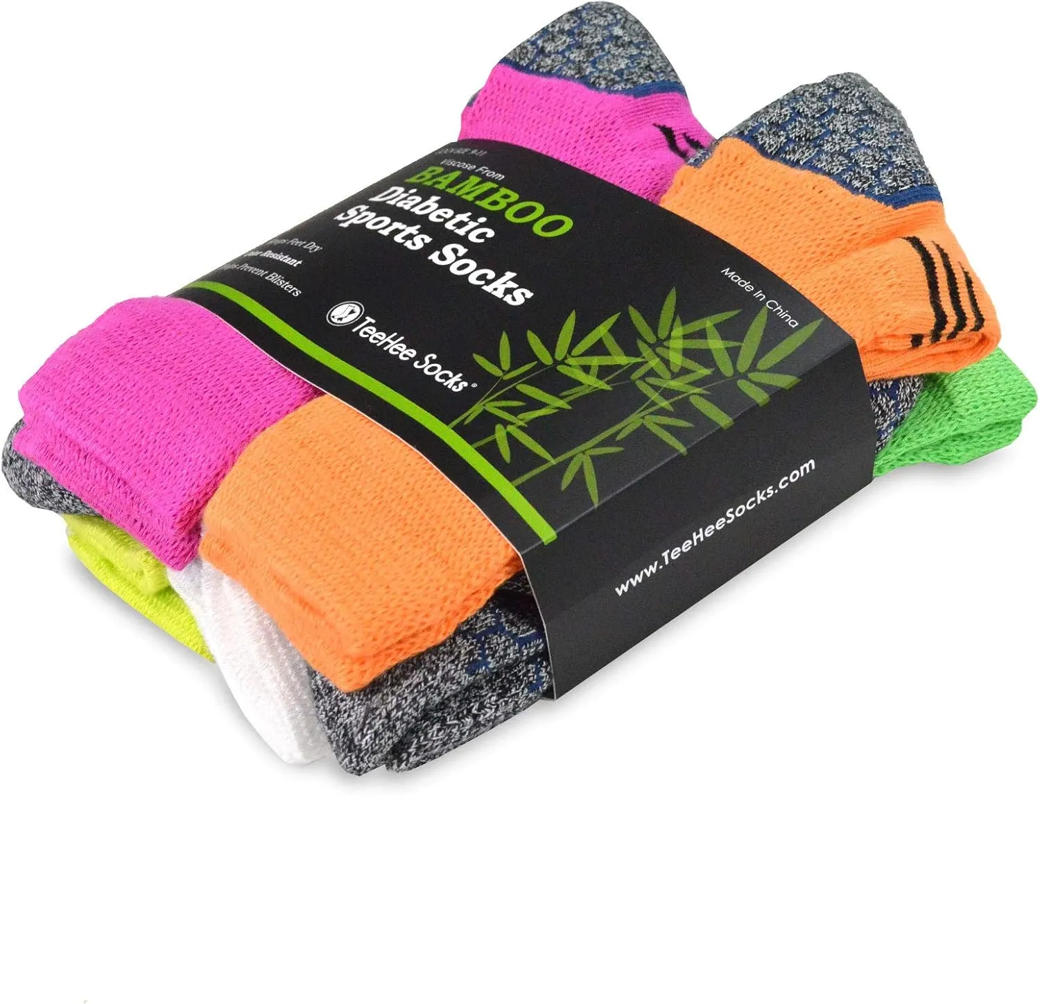 Relaxed Binding Lose Top Viscose Bamboo Diabetic Socks for Adult Women Men Multipairs Solid and Colorful