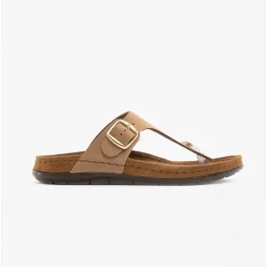 Rohde 5860 Womens Leather Mule Sandals Natural