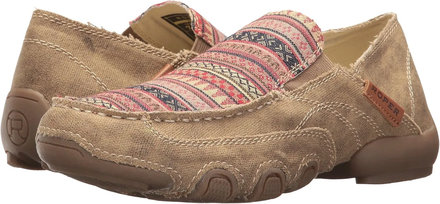 Roper Womens Daisy Canvas Slip-On
