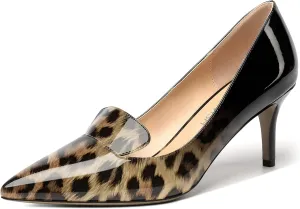 ROSERWISH Womens Patent Pointed Toe Fashion Party Slip On Office Stiletto High Heel Pumps Dress Shoes 2.5 Inch