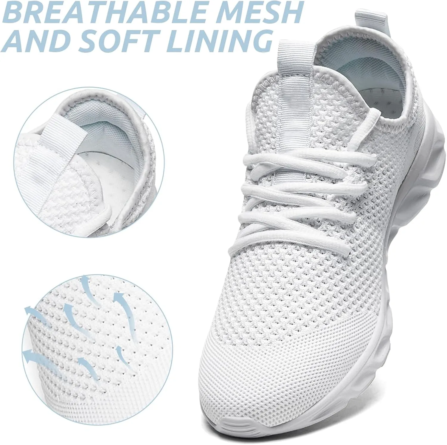 Running Womens Shoes Fashion Walking Sports Gym Tennis Breathable Slip on Ladies Non Slip Lightweight Jogging Sneakers
