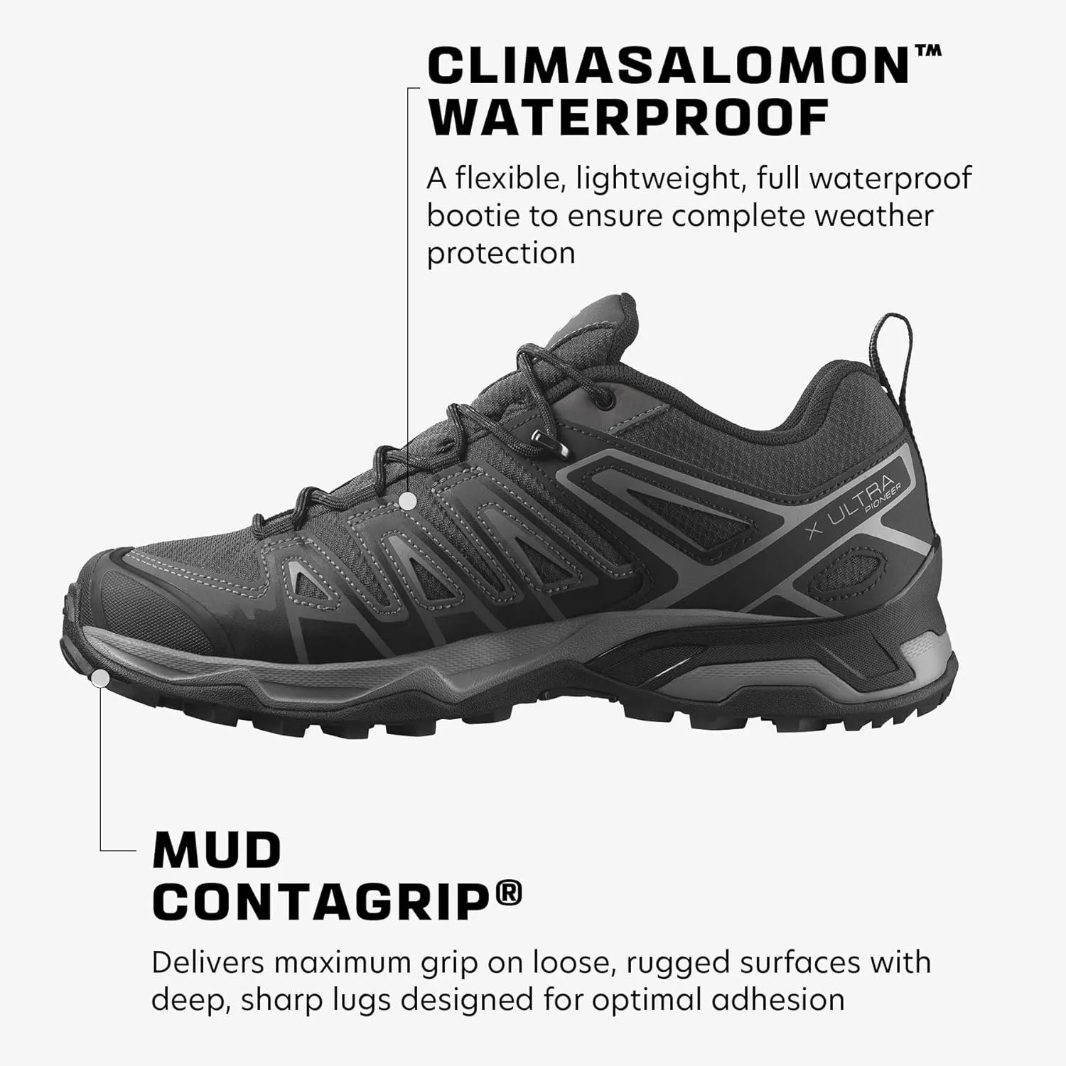 Salomon Men's X Ultra Pioneer Climasalomon Waterproof Trail Running Shoe
