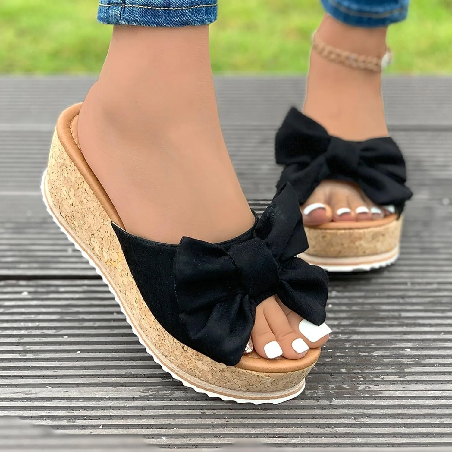 Sandals for Women Dressy Walking Orthopedic Slippers Casual Bottom Roman Shoes 2025 Summer Wedges Sandals