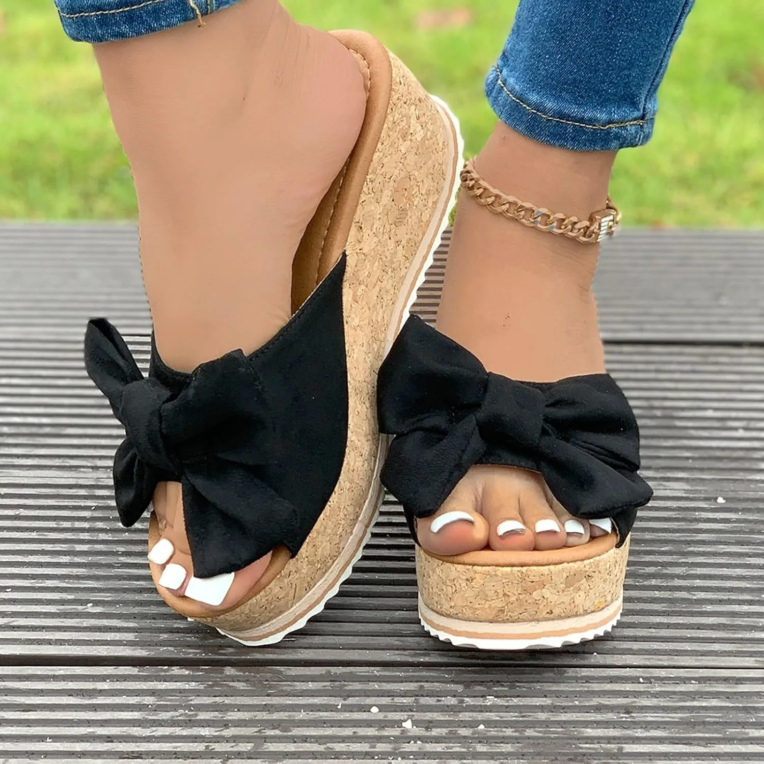 Sandals for Women Dressy Walking Orthopedic Slippers Casual Bottom Roman Shoes 2025 Summer Wedges Sandals