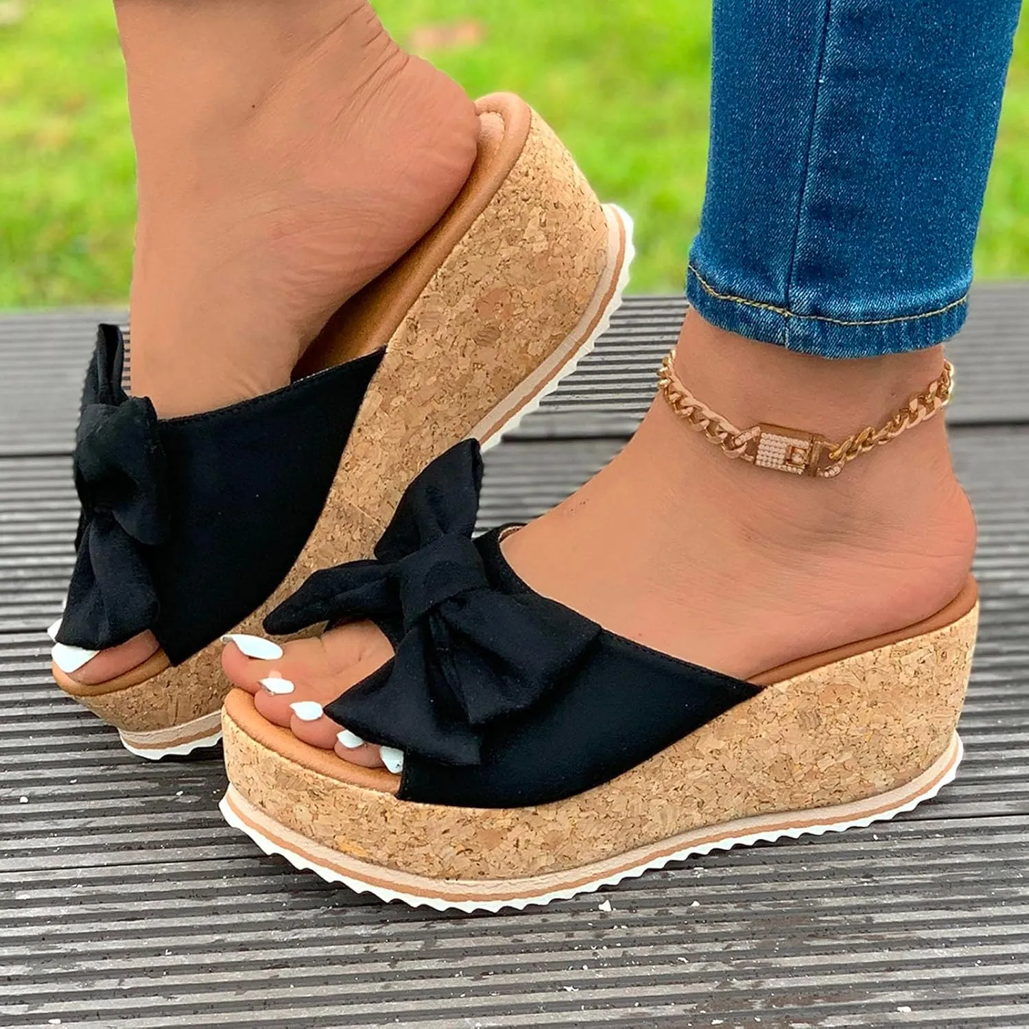Sandals for Women Dressy Walking Orthopedic Slippers Casual Bottom Roman Shoes 2025 Summer Wedges Sandals