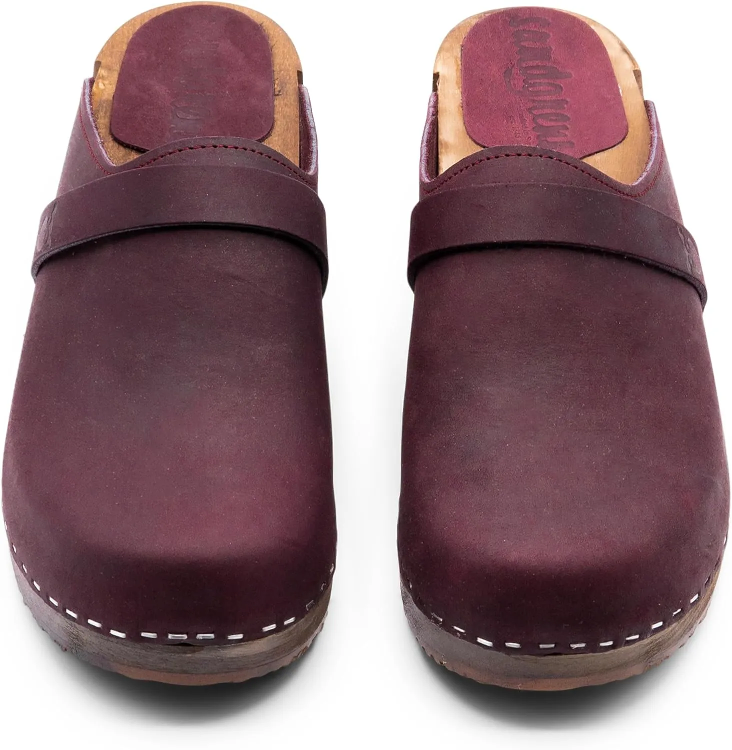 Sandgrens Handmade Swedish Wood Clogs for Men, Low Heel Mule | Malmö