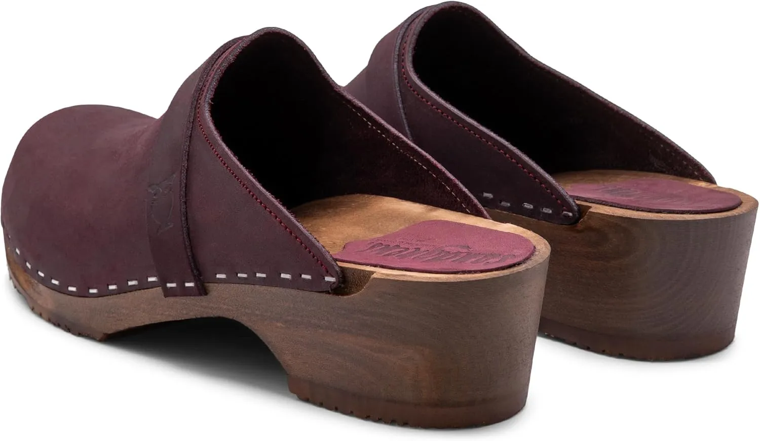 Sandgrens Handmade Swedish Wood Clogs for Men, Low Heel Mule | Malmö