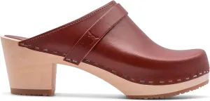 Sandgrens Handmade Swedish Wood Clogs for Women, High Heel Mule | Dublin