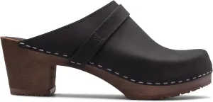 Sandgrens Handmade Swedish Wood Clogs for Women, High Heel Mule | Dublin