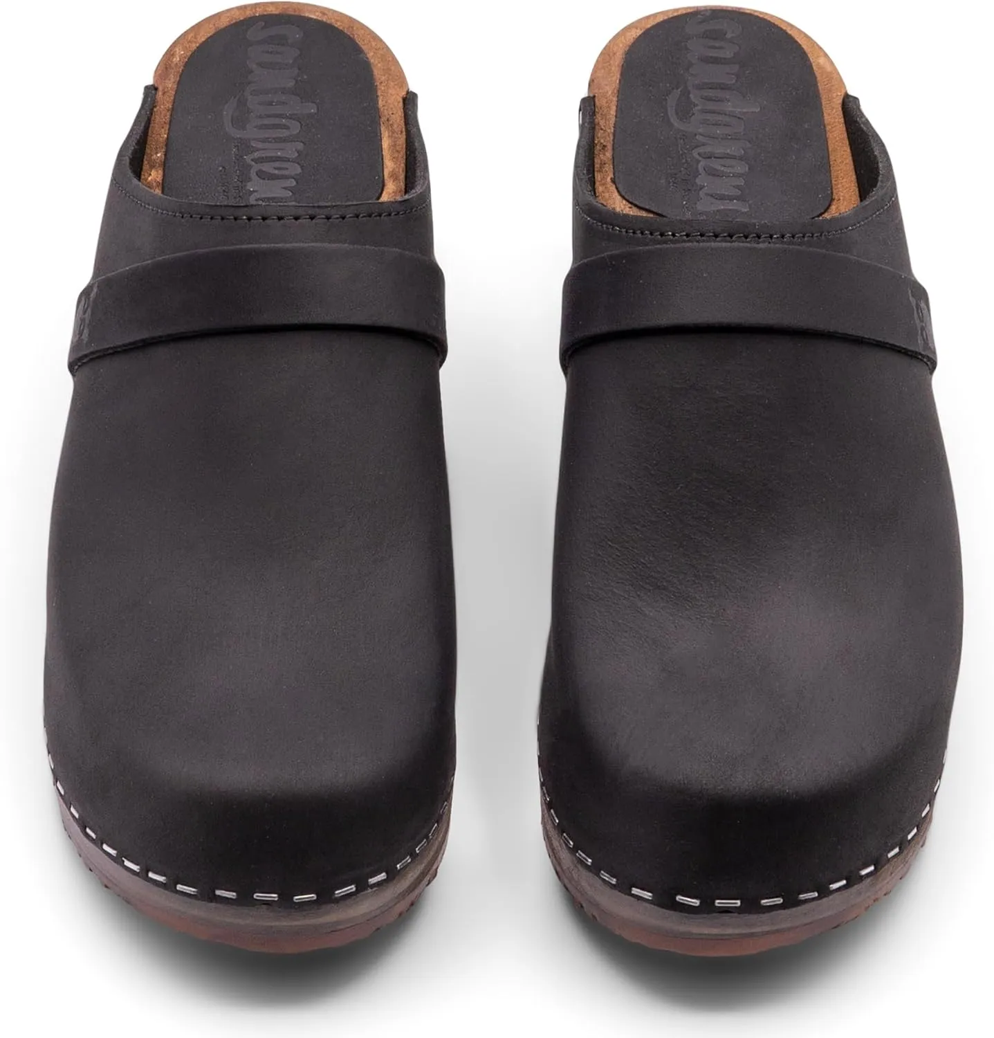 Sandgrens Handmade Swedish Wood Clogs for Women, High Heel Mule | Dublin