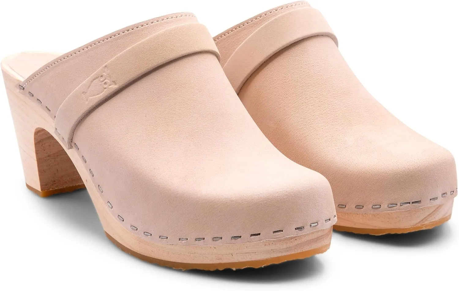 Sandgrens Handmade Swedish Wood Clogs for Women, High Rise Mule | Maya