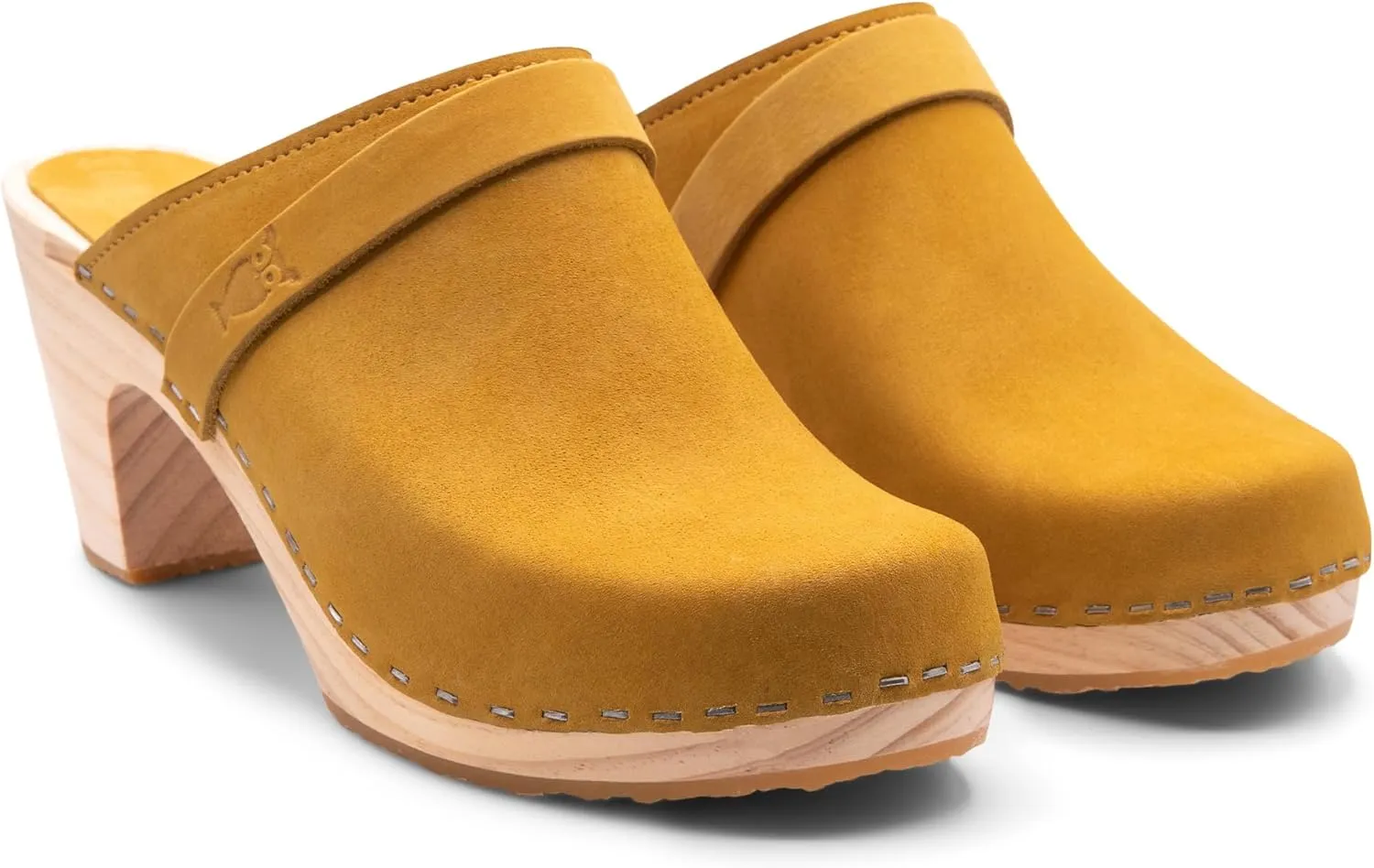 Sandgrens Handmade Swedish Wood Clogs for Women, High Rise Mule | Maya