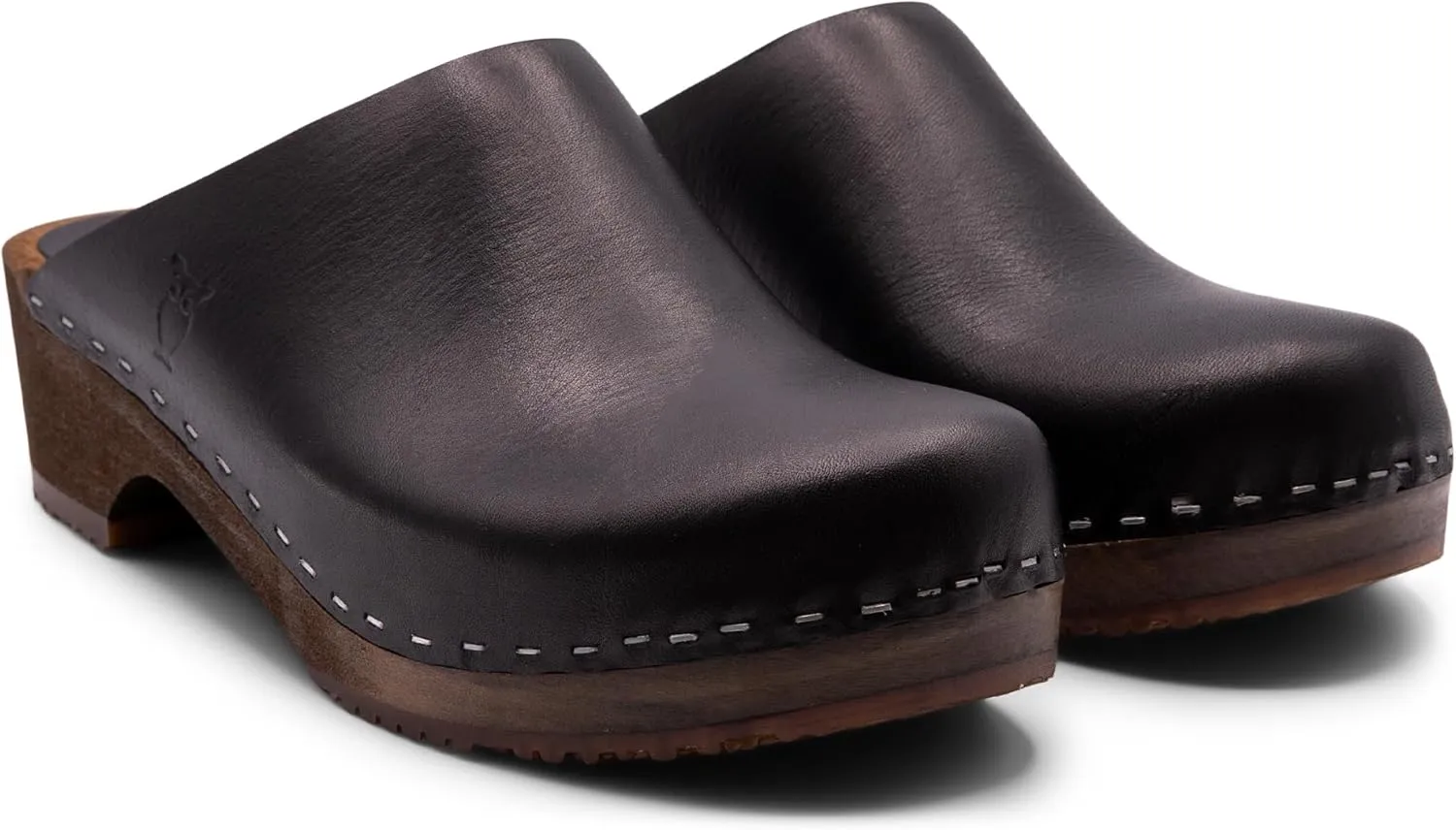 Sandgrens Handmade Swedish Wood Clogs for Women, Low Heel Mule | Austin